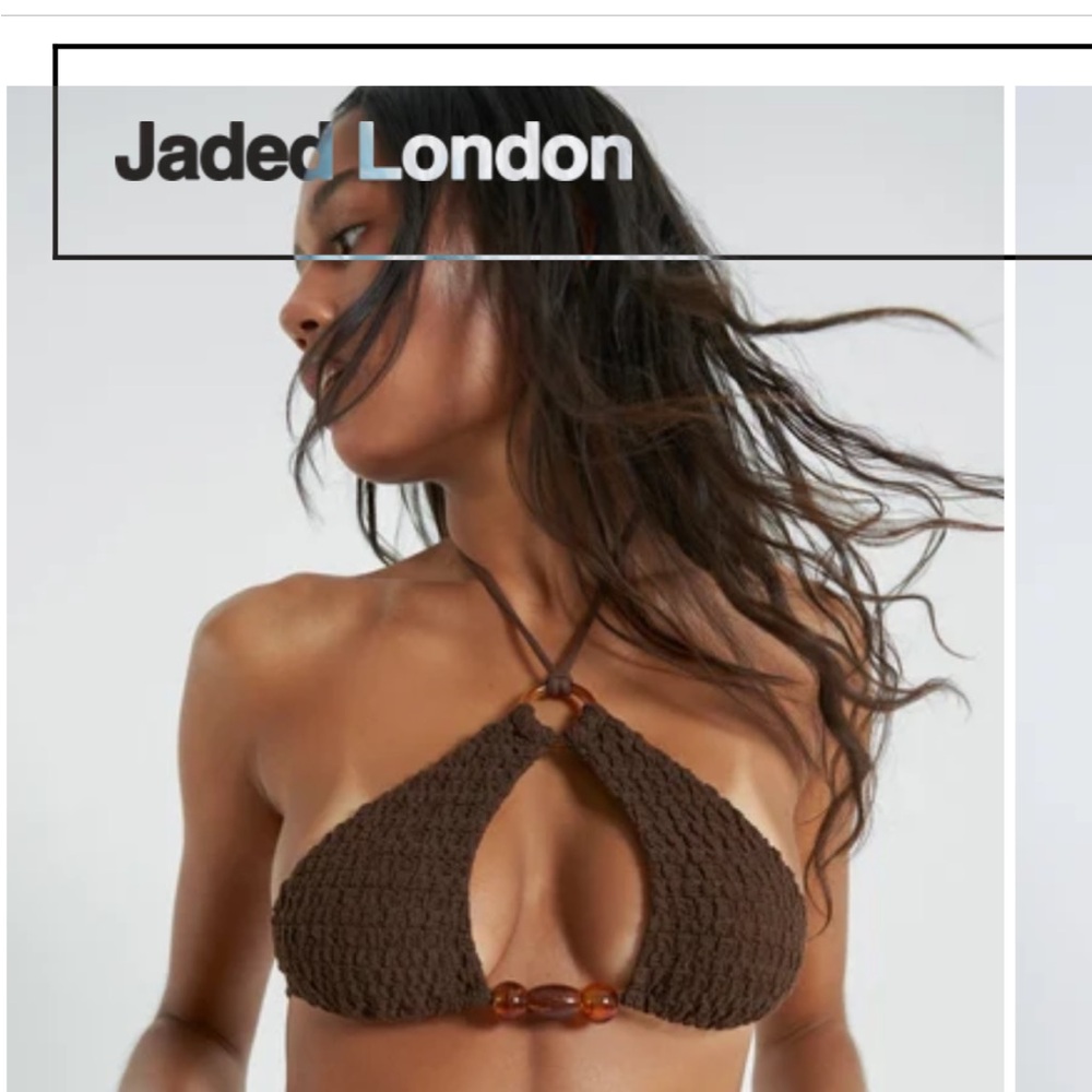 Poseidon Zig Zag Knit Halter Bikini Top